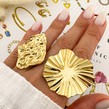 Ring, 18K Gold Plated Steel