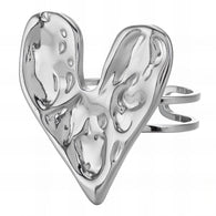 Heart Ring, 18K Gold Plated Steel