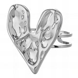 Heart Ring, 18K Gold Plated Steel