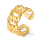 Ring, 18K Gold Plated Steel