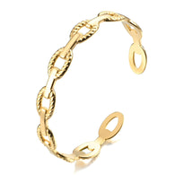Bracelet, 18K Gold Plated Steel