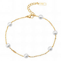 Bracelet, 18K Gold Plated Steel