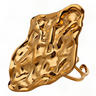 Ring, 18K Gold Plated Steel