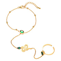Snake Bracelet, 18K Gold Plated Steel