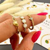 Heart Ring, 18K Gold Plated Steel