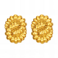 Earrings, 18K Gold Plated Steel